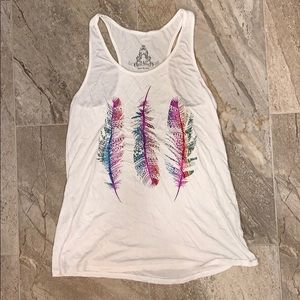 Women’s feather racer back tank